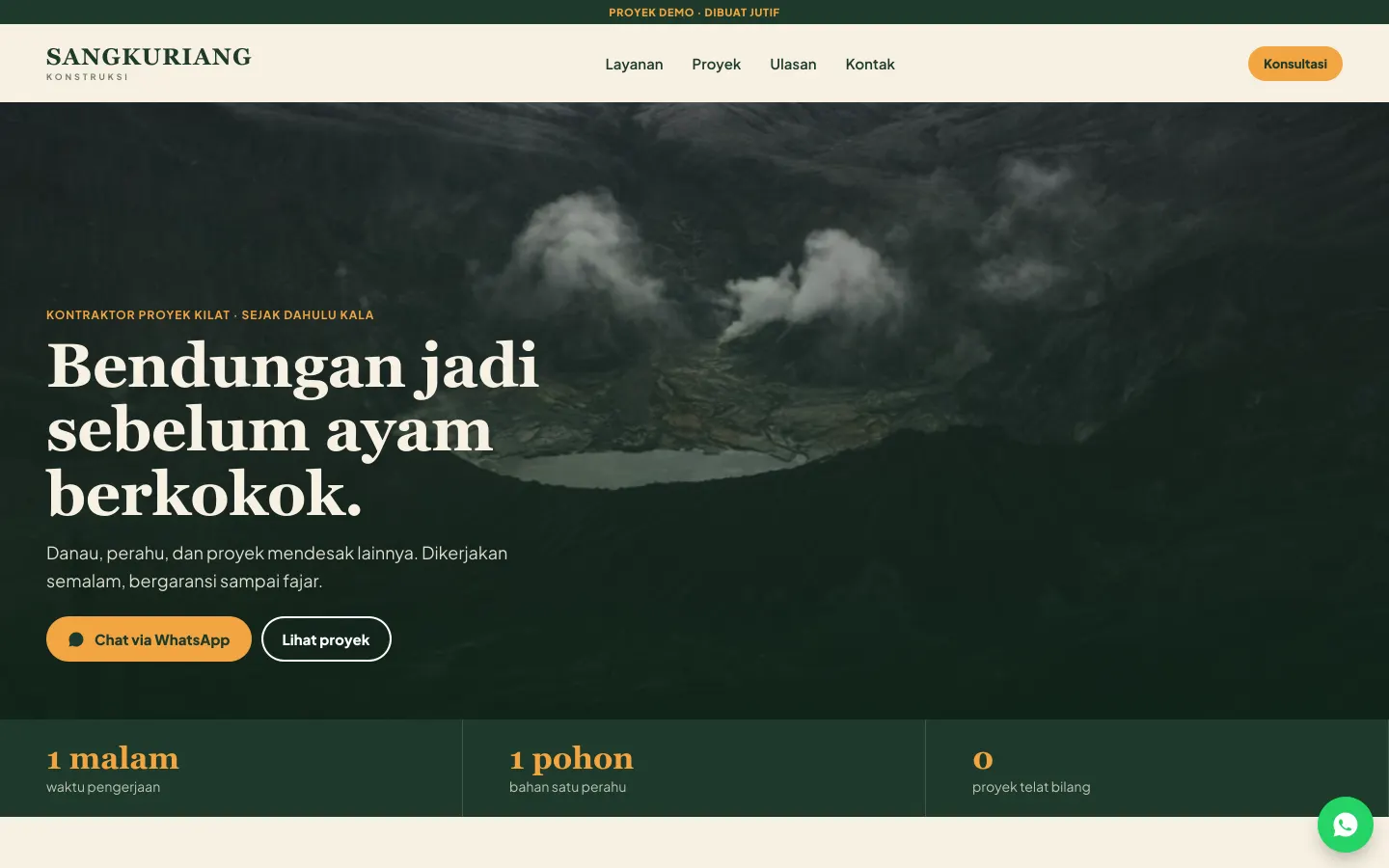 Website demo Sangkuriang Konstruksi (proyek demo)