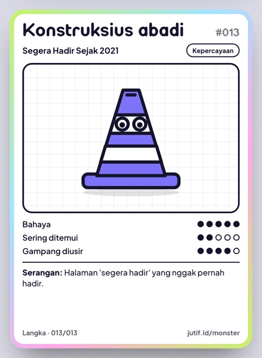 Kartu monster Konstruksius abadi
