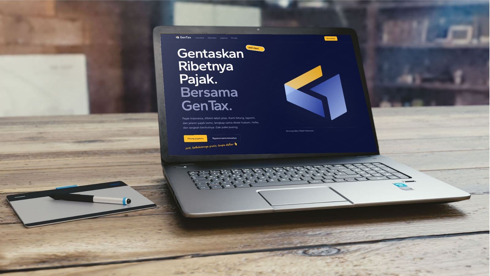 GenTax website on a laptop